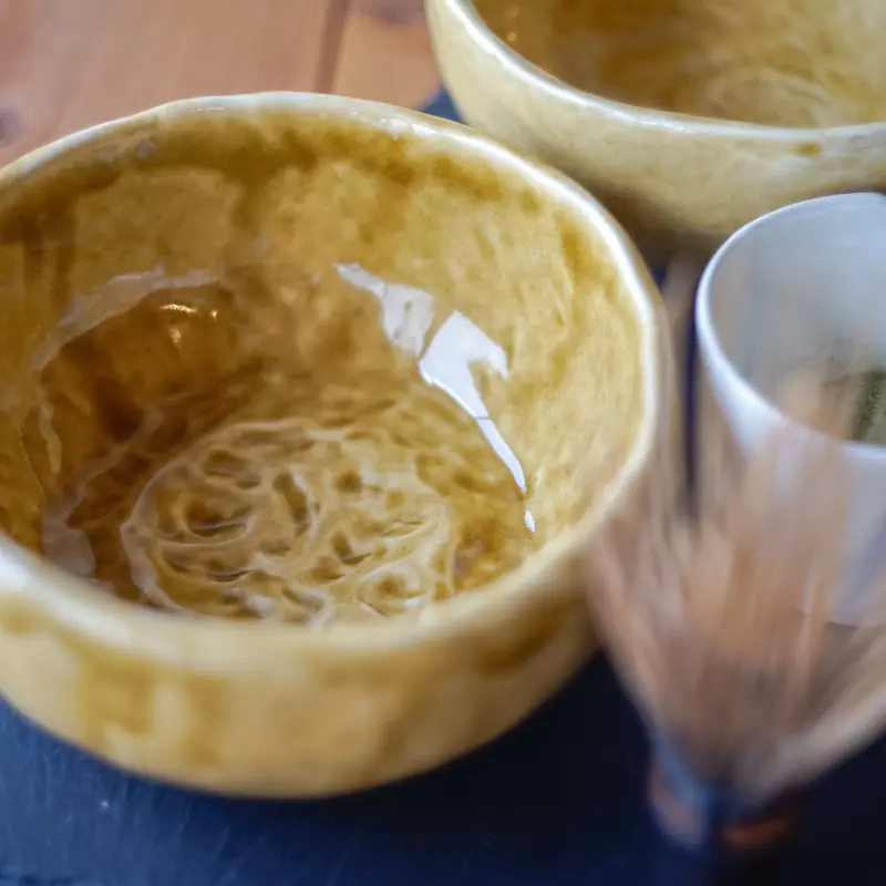 抹茶椀の見込みの様子